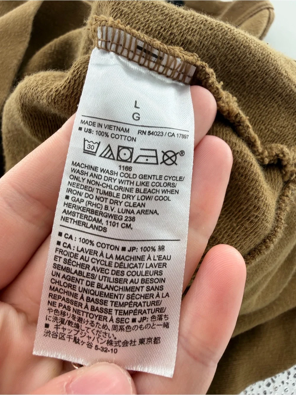 Banana Republic Factory Heavyweight Long Sleeve Horse Hair Tan T Shirt Crewneck